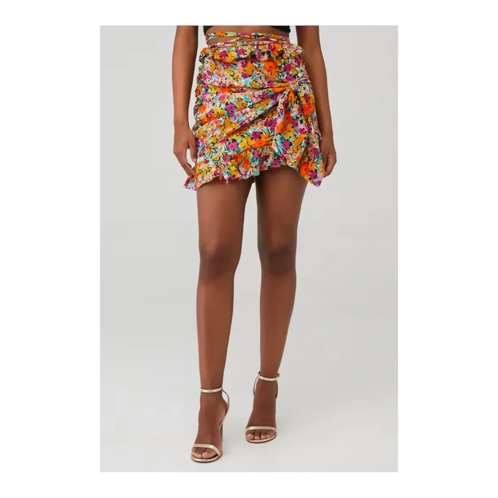 For Love & Lemons Kira Skirt In Multi NWOT - Picture 6 of 7